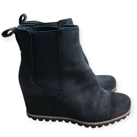 UGG Pax Waterproof Chelsea Nubuck Brown/Black Wedge Booties Women Sz 7.5 US - Picture 7 of 16